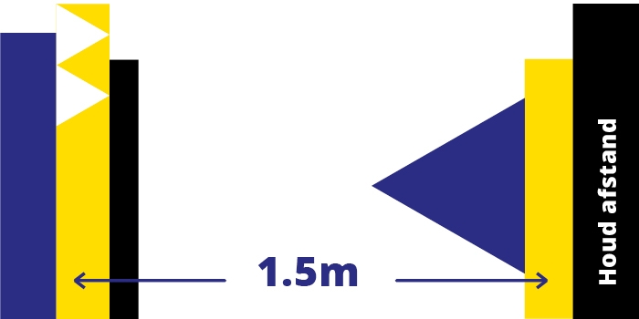 illustrative image of keep your 1,5m distance
