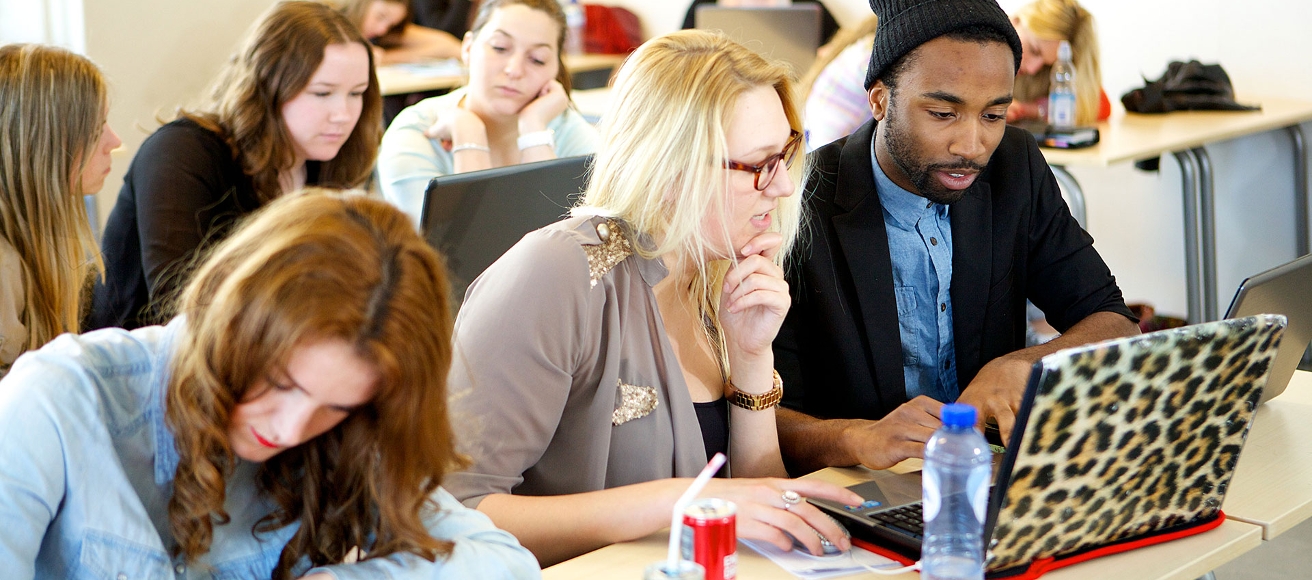 Students studying during a lecture