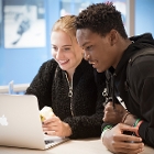 Two students studying