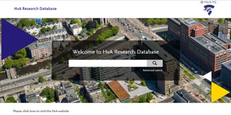 homepage HvA Research Database